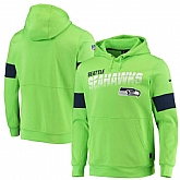Seattle Seahawks Nike Sideline Team Logo Performance Pullover Hoodie Neon Green,baseball caps,new era cap wholesale,wholesale hats